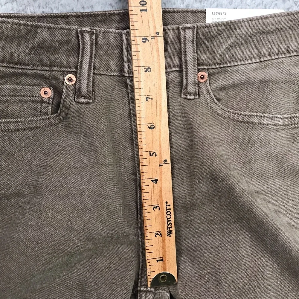 American Eagle Jeans Mens 26x30 Brown Slim Straight Easy Flex Stretch Denim NEW